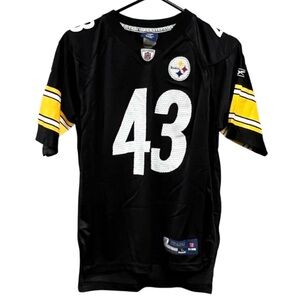 NFL Troy Polamalu Reebok Onfield Pittsburgh Steelers Jersey Youth Large 14-16